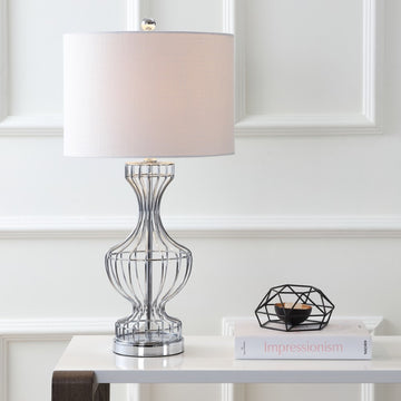 Honore 28" Metal Wire Frame LED Table Lamp - JONATHAN Y
